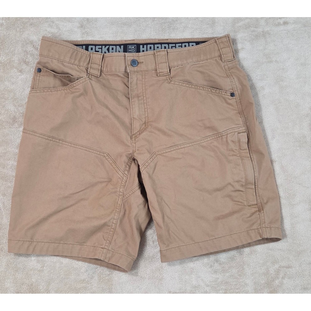 Alaskan Hardgear AKHG Shorts Men's 10" Inseam Size 34(35) Tan Standard Fit GOOD